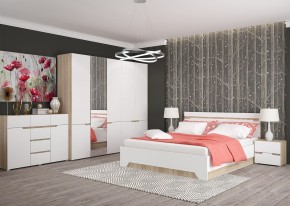 Шкаф 3-х створчатый АНТАЛИЯ (Сонома/Белый софт) в Надыме - nadym.ok-mebel.com | фото 3