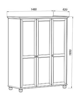 Шкаф 30 Вествик трёхдверный, массив сосны, цвет белый в Надыме - nadym.ok-mebel.com | фото 2
