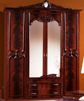 Шкаф 4-х дверный с зеркалами (03.144) Ольга (могано) в Надыме - nadym.ok-mebel.com | фото