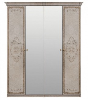 Шкаф 4-х створчатый (1+2+1) с Зеркалом "Патрисия" (крем) в Надыме - nadym.ok-mebel.com | фото 1