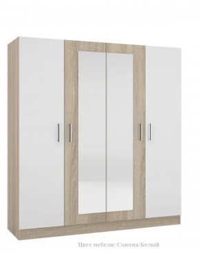 Шкаф 4-х створчатый Леси + Зеркало в Надыме - nadym.ok-mebel.com | фото 3