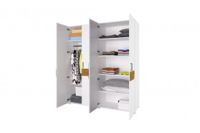 Шкаф 4-х створчатый Милана (Белый/Сосна Гранд) в Надыме - nadym.ok-mebel.com | фото 2