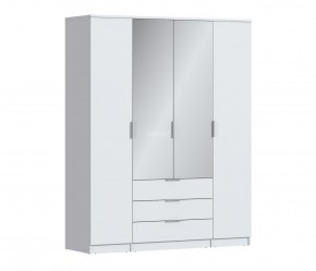 Шкаф 4х дверный с зеркалами Николь СБ-2595/1 (Белый) в Надыме - nadym.ok-mebel.com | фото 1