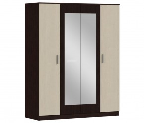 Шкаф 4х дверный с зеркалами Уют СБ-2750/1.Н (Венге/Паллада) в Надыме - nadym.ok-mebel.com | фото