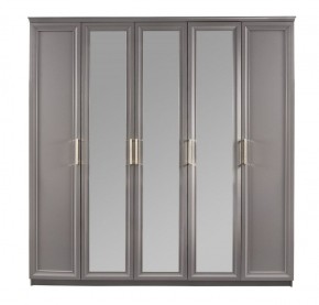 Шкаф 5-ти ств с зеркалами Мокко (серый камень) в Надыме - nadym.ok-mebel.com | фото 2