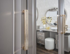 Шкаф 5-ти ств с зеркалами Мокко (серый камень) в Надыме - nadym.ok-mebel.com | фото 3