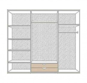 Шкаф 6-и дверный с зеркалами (01.146) Роза (беж) в Надыме - nadym.ok-mebel.com | фото 2