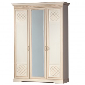 Шкаф для одежды 3-дверный №800 Парма кремовый белый в Надыме - nadym.ok-mebel.com | фото
