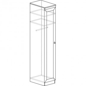 Шкаф для одежды №614 "Инна" Денвер светлый (*без полок) в Надыме - nadym.ok-mebel.com | фото 4