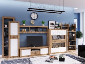 ТЕРРА Шкаф для посуды (Белый глянец/дуб сонома) в Надыме - nadym.ok-mebel.com | фото 3
