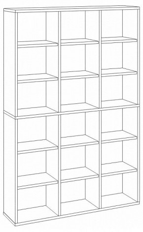Шкаф книжный Домино СУ(ш3в2)+6ФГ в Надыме - nadym.ok-mebel.com | фото 2