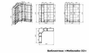 Шкаф книжный Мебелайн-32 в Надыме - nadym.ok-mebel.com | фото 3