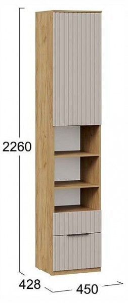Шкаф комбинированный Хилтон Исп. 2 в Надыме - nadym.ok-mebel.com | фото 4