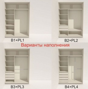 Шкаф-купе 1400 серии SOFT D8+D2+B2+PL4 (2 ящика+F обр.штанга) профиль «Графит» в Надыме - nadym.ok-mebel.com | фото 6