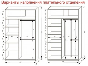 Шкаф-купе 1400 серии SOFT D8+D2+B2+PL4 (2 ящика+F обр.штанга) профиль «Графит» в Надыме - nadym.ok-mebel.com | фото 7