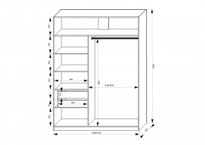 Шкаф-купе 1500 серии NEW CLASSIC K3+K3+B2+PL1 (2 ящика+1 штанга) профиль «Капучино» в Надыме - nadym.ok-mebel.com | фото 3