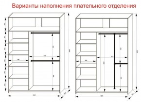 Шкаф-купе 1600 серии SOFT D6+D6+B2+PL3 (2 ящика+2штанги) профиль «Капучино» в Надыме - nadym.ok-mebel.com | фото 7