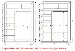 Шкаф-купе 1600 серии SOFT D6+D6+B2+PL3 (2 ящика+2штанги) профиль «Капучино» в Надыме - nadym.ok-mebel.com | фото 8