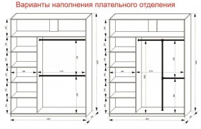 Шкаф-купе 1800 серии SOFT D6+D6+B2+PL3 (2 ящика+2штанги) профиль «Капучино» в Надыме - nadym.ok-mebel.com | фото 8