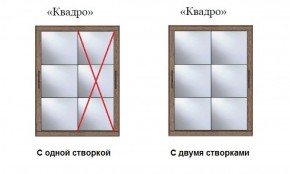 Шкаф-купе №19 Серия 3 Квадро (1500) Ясень Анкор светлый в Надыме - nadym.ok-mebel.com | фото 3