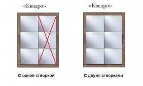 Шкаф-купе №19 Серия 3 Квадро (1500) Ясень анкор светлый в Надыме - nadym.ok-mebel.com | фото 3