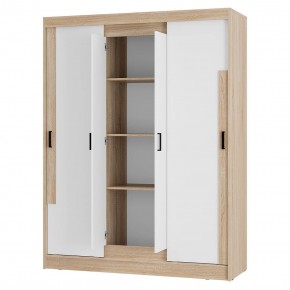 Шкаф-купе Смарт ШКК-06 (дуб сонома/белый) в Надыме - nadym.ok-mebel.com | фото 3