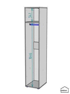 Шкаф Linnea MHR-1 2050х400х510 (Белый-М 11.1.2) в Надыме - nadym.ok-mebel.com | фото 3