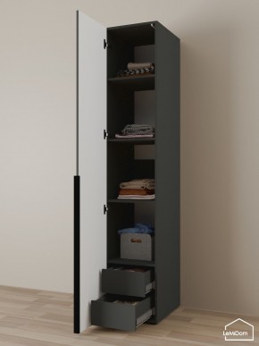 Шкаф Linnea MHR-1-4 2050х400х510 (Графит-М 11.1.25) в Надыме - nadym.ok-mebel.com | фото 6