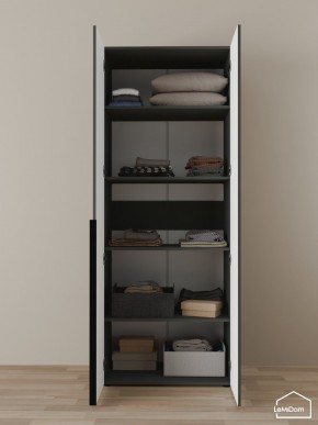 Шкаф Linnea MHR-2-2 2050х800х510 (Графит-М 11.1.25) в Надыме - nadym.ok-mebel.com | фото 4