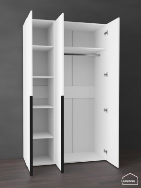 Шкаф Linnea MHR-3-1 2050х1200х510 (Белый-М 11.1.1) в Надыме - nadym.ok-mebel.com | фото 4
