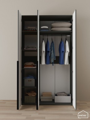 Шкаф Linnea MHR-3-1 2050х1200х510 (Графит-М 11.1.25) в Надыме - nadym.ok-mebel.com | фото 4