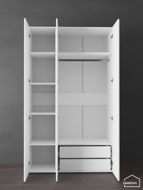 Шкаф Linnea MHR-3PO-2 2050х1200х510 (Белый-М 11.1.1) в Надыме - nadym.ok-mebel.com | фото 6