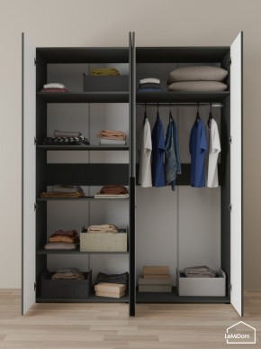 Шкаф Linnea MHR-4-1 2050х1600х510 (Графит-М 11.1.25) в Надыме - nadym.ok-mebel.com | фото 4