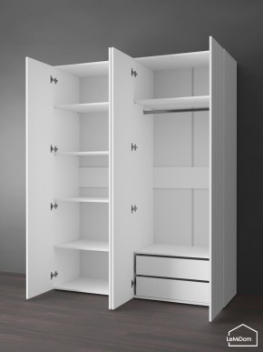 Шкаф Linnea MHR-4PO-2 2050х1600х510 (Белый-М 11.1.1) в Надыме - nadym.ok-mebel.com | фото 5