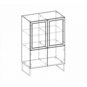 Шкаф низкий (2 стеклодвери) Марсель в Надыме - nadym.ok-mebel.com | фото 4