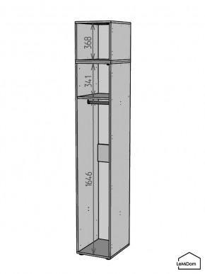Шкаф с антресолью Linnea MHR-1A-1 2450х400х510 (Белый-М 11.1.1) в Надыме - nadym.ok-mebel.com | фото 3