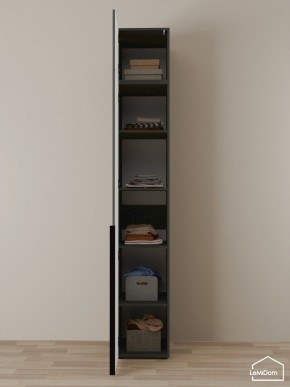 Шкаф с антресолью Linnea MHR-1A-2 2450х400х510 (Графит-М 11.1.25) в Надыме - nadym.ok-mebel.com | фото 4