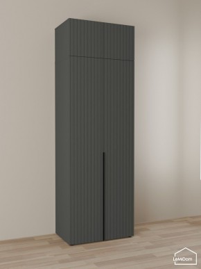 Шкаф с антресолью Linnea MHR-2A-1 2450х800х510 (Графит-М 11.1.25) в Надыме - nadym.ok-mebel.com | фото