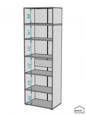 Шкаф с антресолью Linnea MHR-2A-2 2450х800х510 (ДВ-М 11.1.25) в Надыме - nadym.ok-mebel.com | фото 3