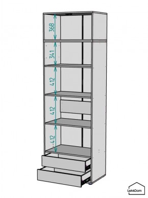 Шкаф с антресолью Linnea MHR-2POA-4 2450х800х510 (Белый-М 11.1.2) в Надыме - nadym.ok-mebel.com | фото 3