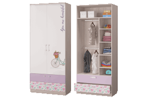 Шкаф для одежды с 2 ящиками Адель в Надыме - nadym.ok-mebel.com | фото 1