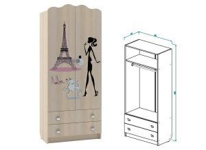 Шкаф для одежды с ящиками Париж в Надыме - nadym.ok-mebel.com | фото 1