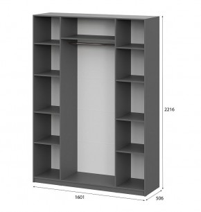 Шкаф ШК-5 (1600) Графит серый в Надыме - nadym.ok-mebel.com | фото 5