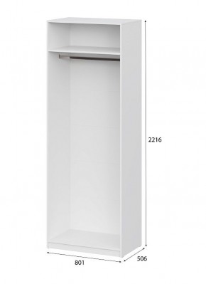 Шкаф ШК-5 (800) Белый текстурный в Надыме - nadym.ok-mebel.com | фото 5
