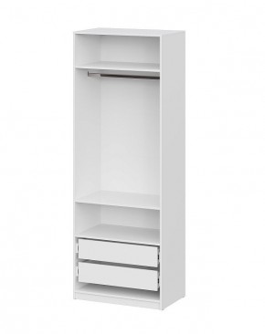 Шкаф ШК-5 + 2 полки + ящики (800) Белый текстурный в Надыме - nadym.ok-mebel.com | фото 3