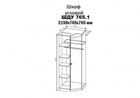 KI-KI ШДУ765.1 Шкаф угловой (белый/белое дерево) в Надыме - nadym.ok-mebel.com | фото 2