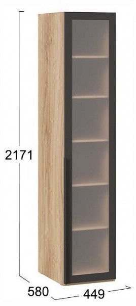 Шкаф-витрина Порто СМ-393.07.008 в Надыме - nadym.ok-mebel.com | фото 3