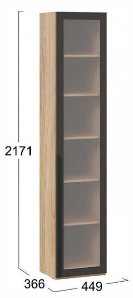 Шкаф-витрина Порто СМ-393.07.213 в Надыме - nadym.ok-mebel.com | фото 4