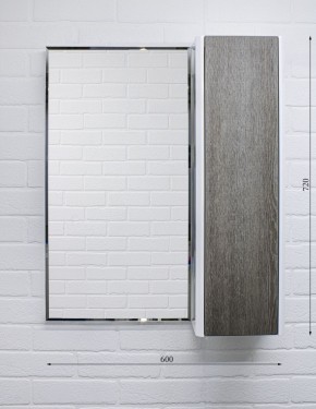 Шкаф-зеркало Uno 60 Дуб серый левый/правый Домино (DU1503HZ) в Надыме - nadym.ok-mebel.com | фото 7