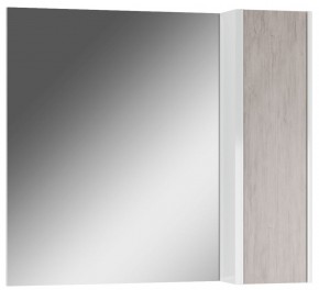 Шкаф-зеркало Uno 80 Дуб серый левый/правый Домино (DU1504HZ) в Надыме - nadym.ok-mebel.com | фото